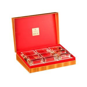 Huaxiangyuan- Teh Guobin Edisi Peringatan Panci Merah Kecil Teh Putih Peony Tua （3 Kaleng dalam Kotak Akrilik 25.2g *3）（versi 2.5)