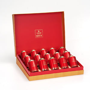 Huaxiangyuan- 126g Guobin Tea Commemorative Edition Small Red Pot old peony white tea 15 Tins（version 3.0)